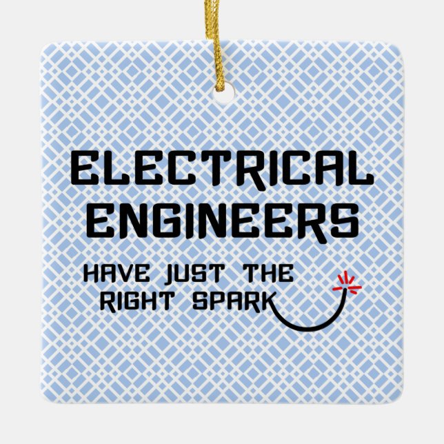 Electrical Engineer Right Spark Ceramic Ornament (Front)