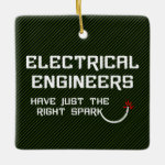 Electrical Engineer Right Spark Ceramic Ornament