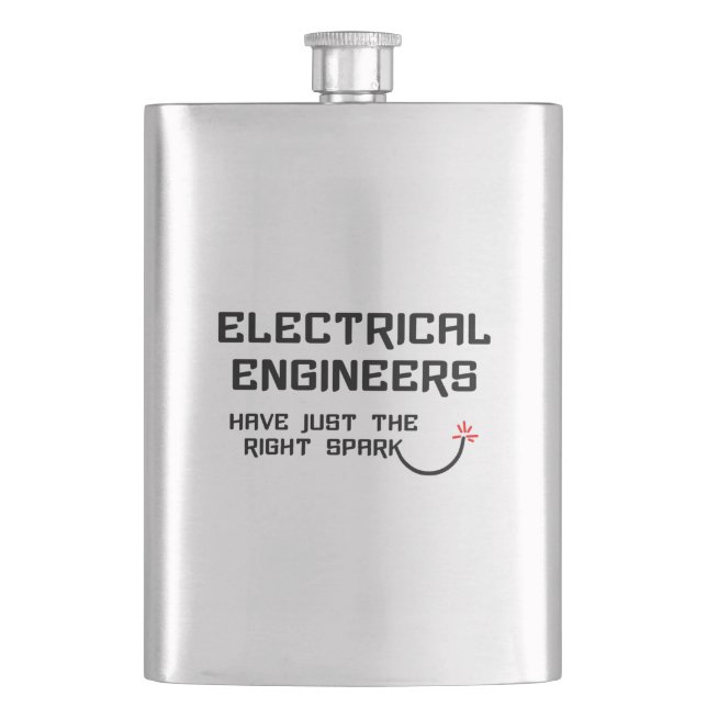 Electrical Engineer Right Spark Flask (Front)