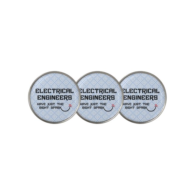 Electrical Engineer Right Spark Golf Ball Marker (3 Up)