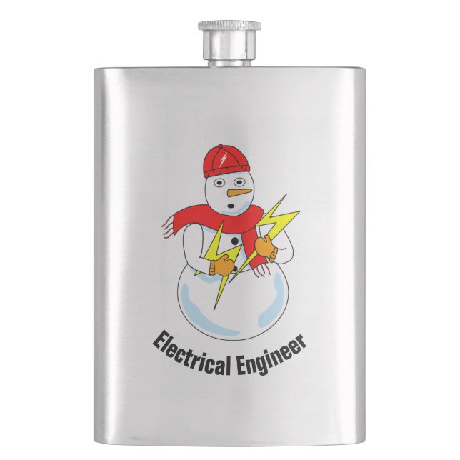 Electrical Engineer Snowman Flask (Front)