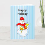 Electrical Engineer Snowman Holiday Card