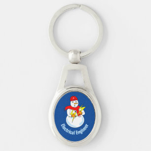 Electrical Engineer Snowman Keychain