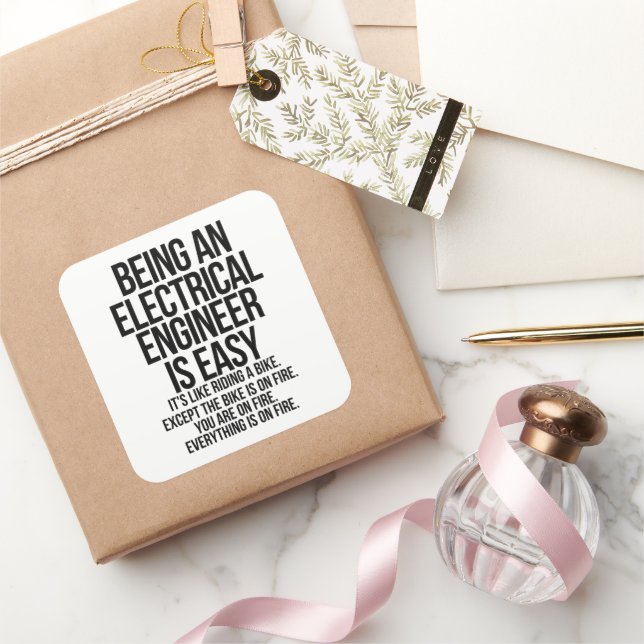 Electrical engineer square sticker (Gifting)