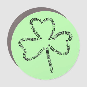Electrical Engineer Text Shamrock Car Magnet