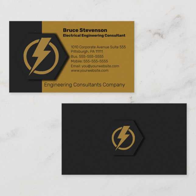 Electrical Engineering Consultant  Business Card (Front/Back)