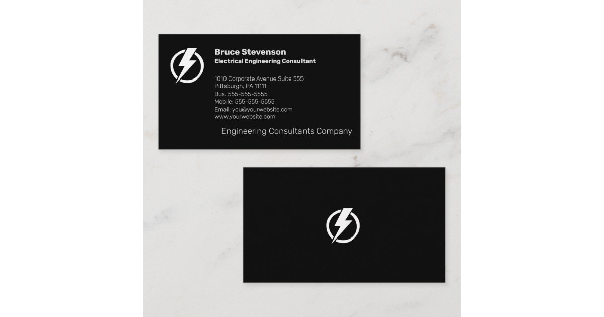 Electrical Engineering Consultant Business Card | Zazzle