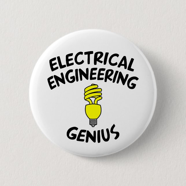 Electrical Engineering Genius Button (Front)