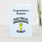 Electrical Engineering Genius Graduation Card