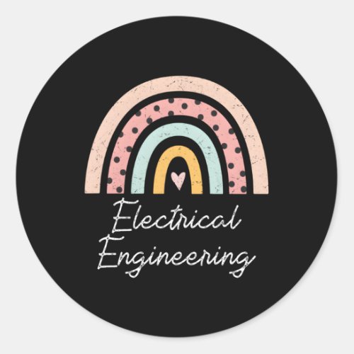 Electrical Engineering Rainbow Classic Round Sticker