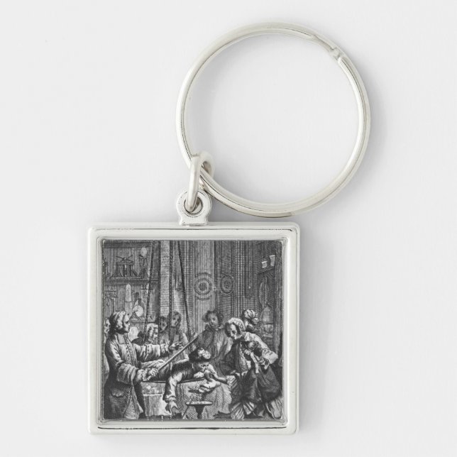 Electrical experiment made on a man keychain (Front)