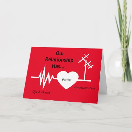 Electrical Frequency Love Passion Greeting Card
