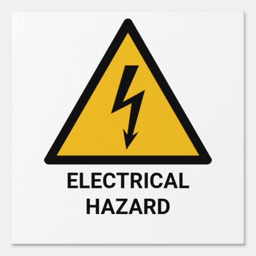 Electrical Hazard Warning Electric Shock Symbol Sign