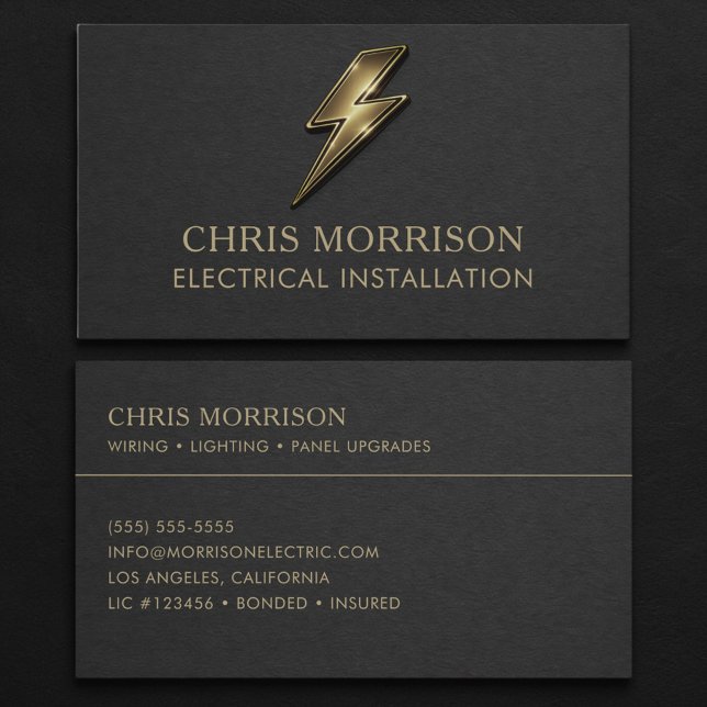 Electrical Installation Professional Business Card (Creator Uploaded)
