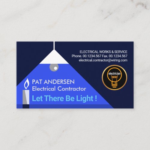 Electrical Lamp Shining During Outage Business Card