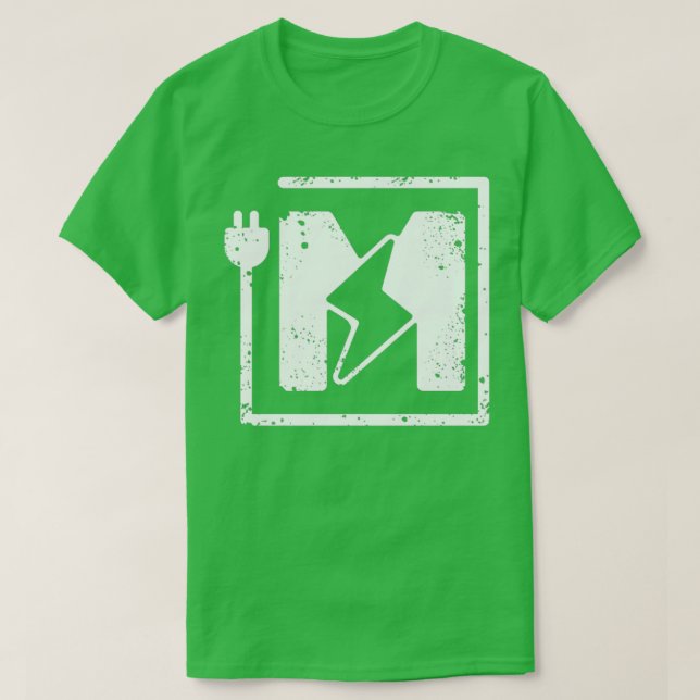 Electrical letter M Electrician or Electrical Engi T-Shirt (Design Front)