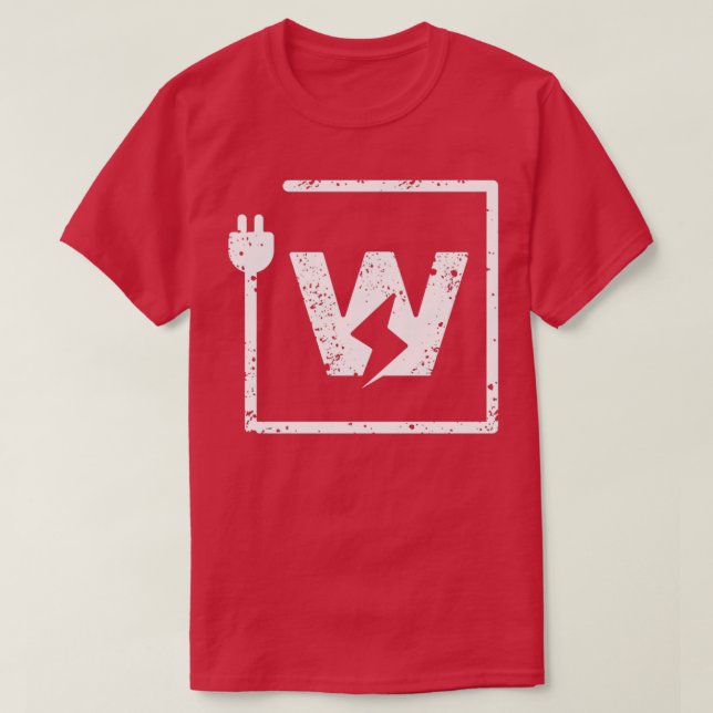 Electrical letter W Electrician or Electrical Engi T-Shirt (Design Front)