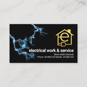 Electrical Lighting Home Wiring Business Card