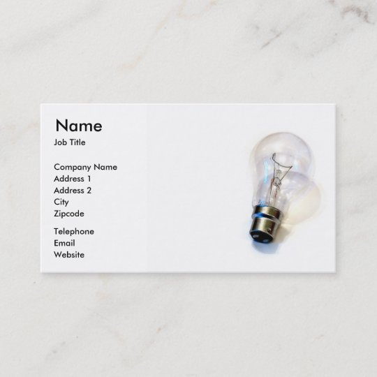 Electrical Lighting Light Bulb Business Card