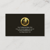 Electrical Lightning Gold Line Box Electrician Business Card (Back)