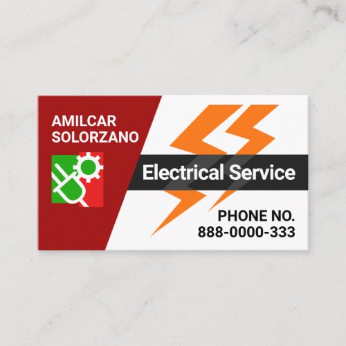 Electrical Lightning Powers Business Name Business Card