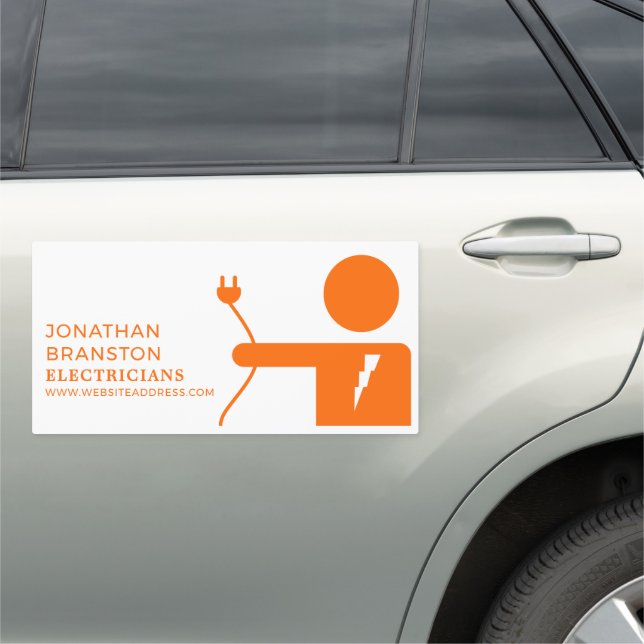 Electrical Man, Electrician Car Magnet (In Situ)