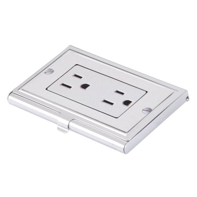 Electrical Outlet #2 Business Card Holder (Front)