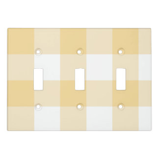 Electrical Outlet Cover in yellow gingham