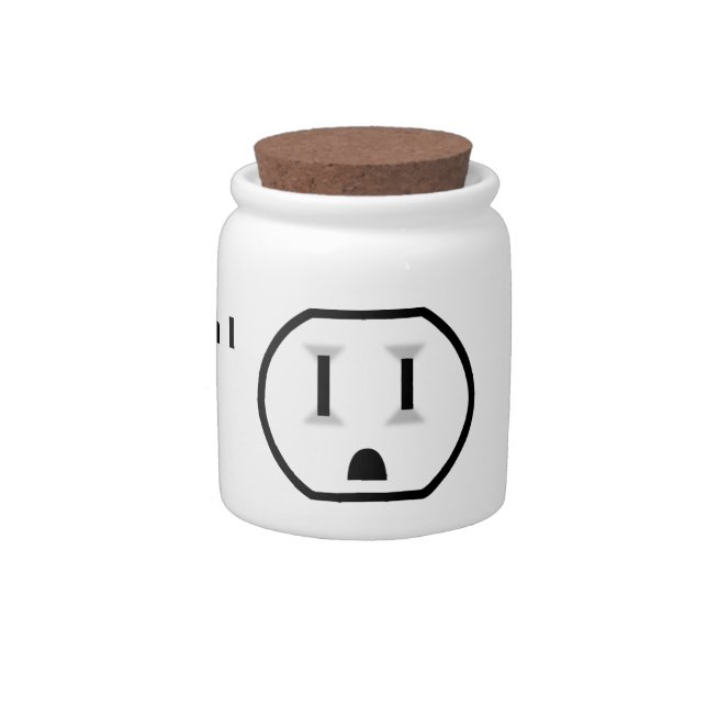 Electrical Outlet (I Don't Run Off Cookies?!) Candy Jar (Right)