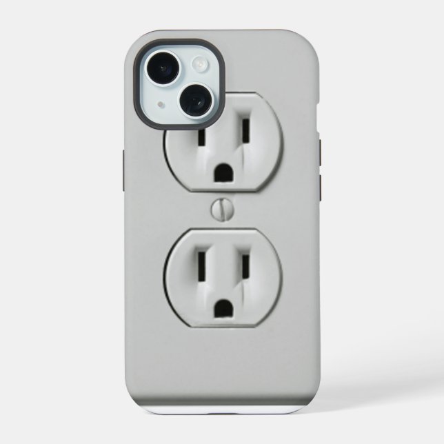Electrical Outlet - iPhone 15 Case (Back)