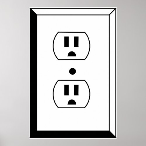 Electrical Outlet or Nerd Art Poster