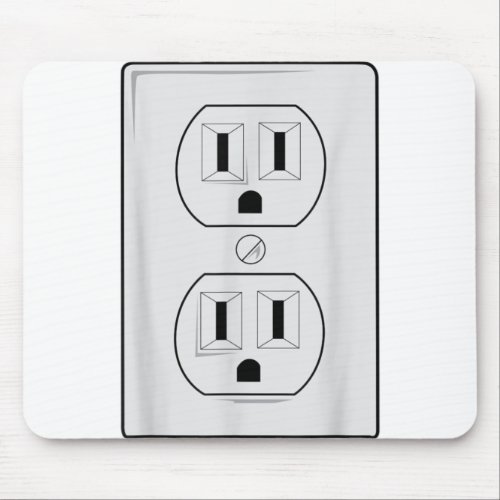 Electrical Outlet Plug And SOCKET Couples Costume Mouse Pad