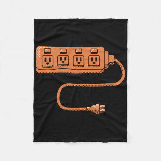 Electrical Outlet Plug And Socket Couples Hallowee Fleece Blanket