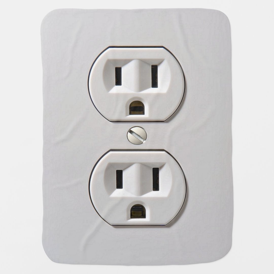 Electrical Outlet Plugin Baby Blanket Zazzle
