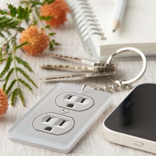 Electrical Outlet Plug_in Keychain