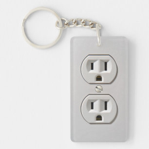 Electrical Outlet Plug-in Keychain