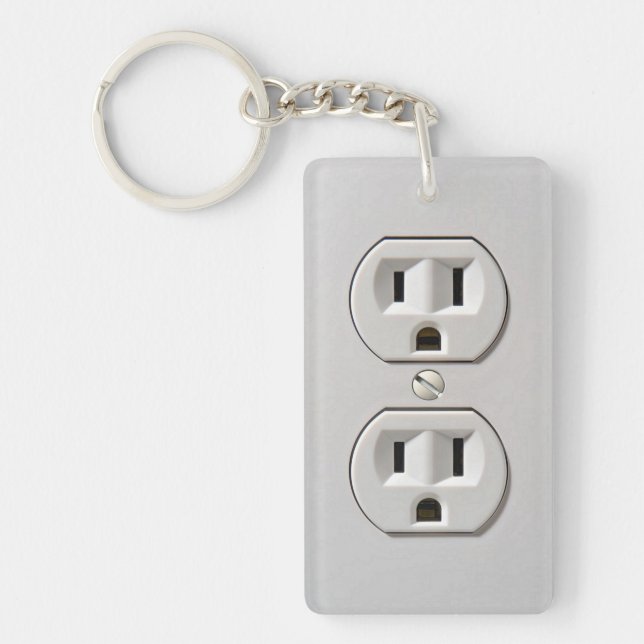 Electrical Outlet Plug-in Keychain (Front)