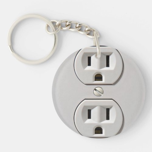 Electrical Outlet Plug_in Keychain