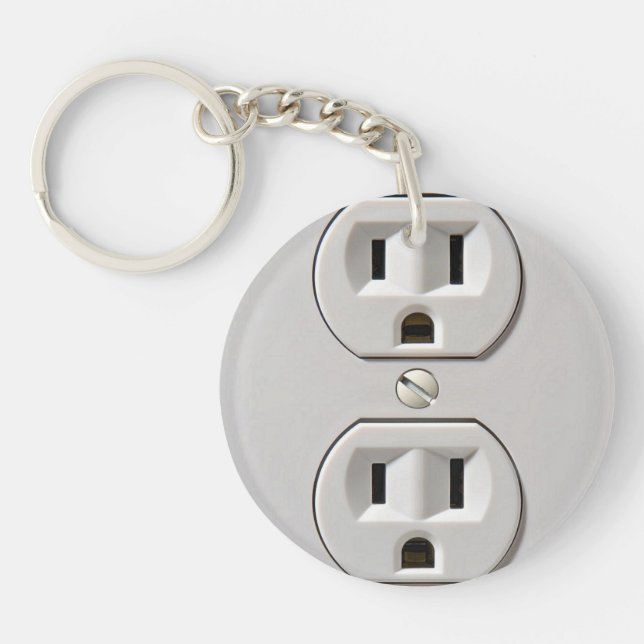 Electrical Outlet Plug-in Keychain (Front)