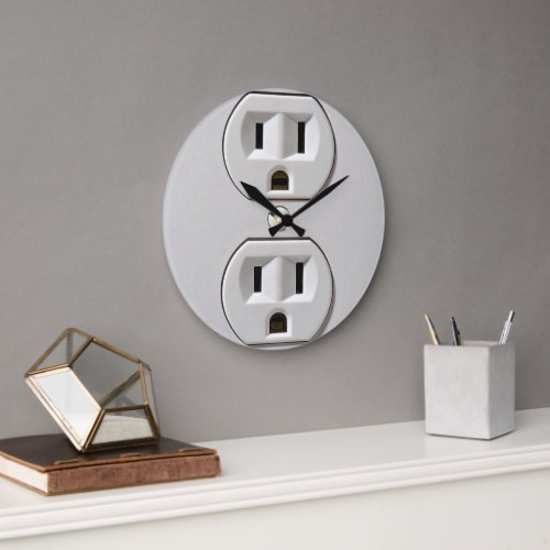 Electrical Outlet Plug_in Large Clock