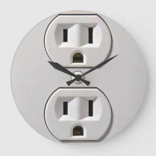 Electrical Outlet Plug-in Large Clock