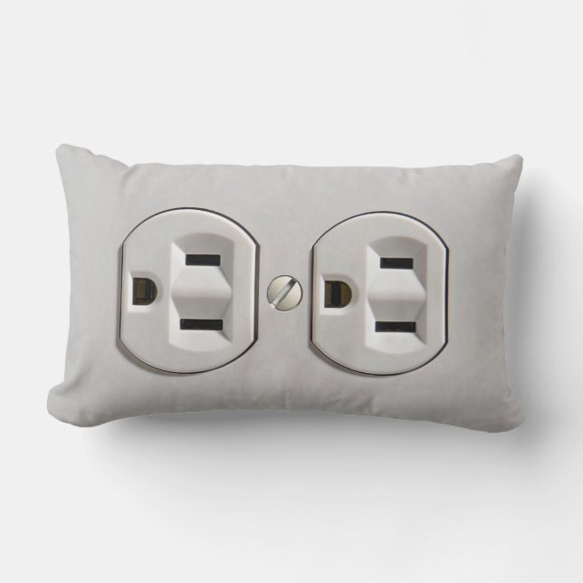 Electrical Outlet Plug-in Lumbar Pillow (Front)