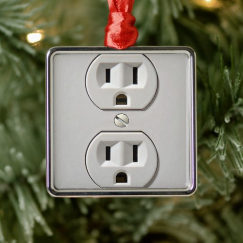 Electrical Outlet Plug_in Metal Ornament