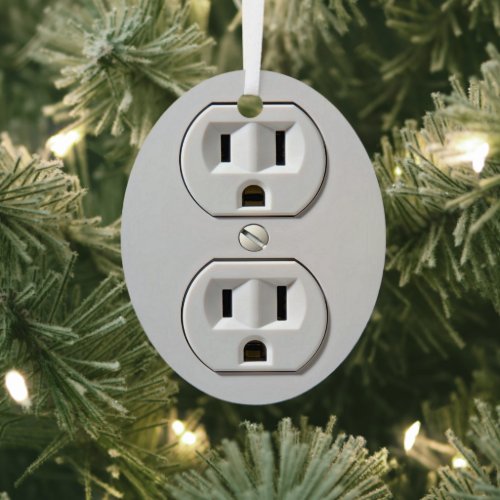 Electrical Outlet Plug_in Metal Ornament