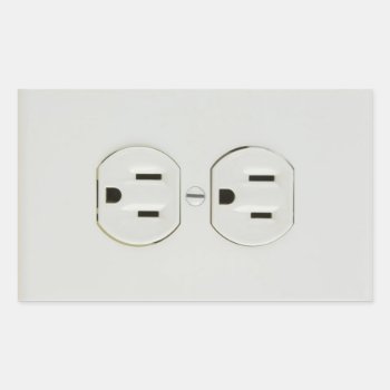 Electrical Outlet Rectangular Stickers by kinggraphx at Zazzle