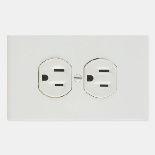 Electrical Outlet Rectangular Stickers