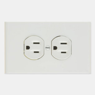 Electrical Outlet Rectangular Stickers