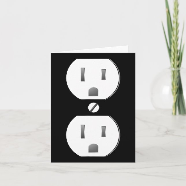 Electrical Outlet Socket Easy Costume  Card (Front)