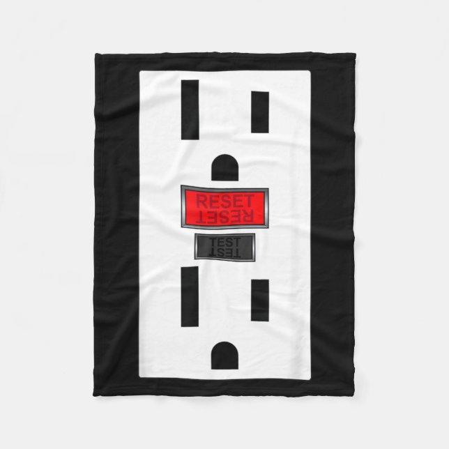 Electrical Outlet Socket Funny Halloween Fleece Blanket (Front)