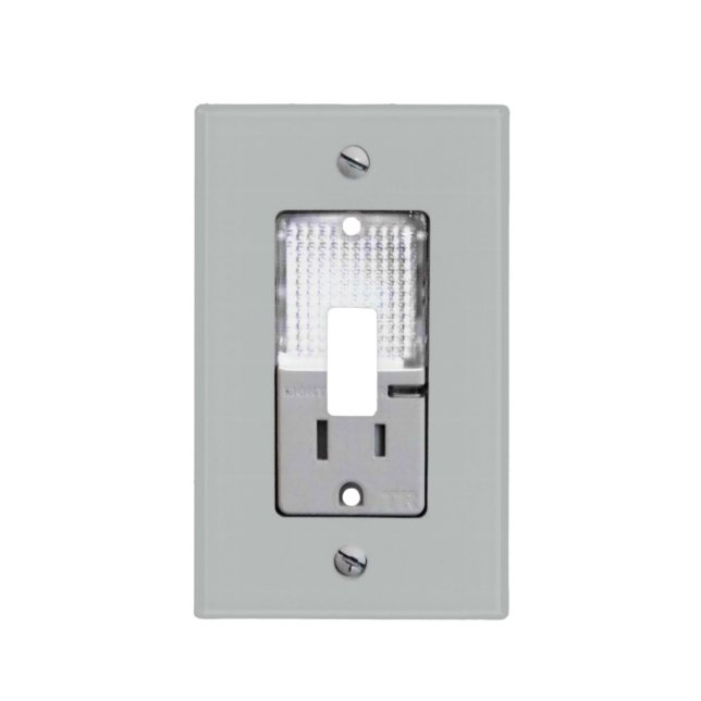 Electrical Outlet with Night Light Switch Cover (Front)